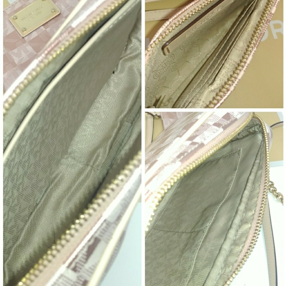 MICHAEL KORS Pink Bag Rose Gold Checkerboard Set - Picture 3 of 8